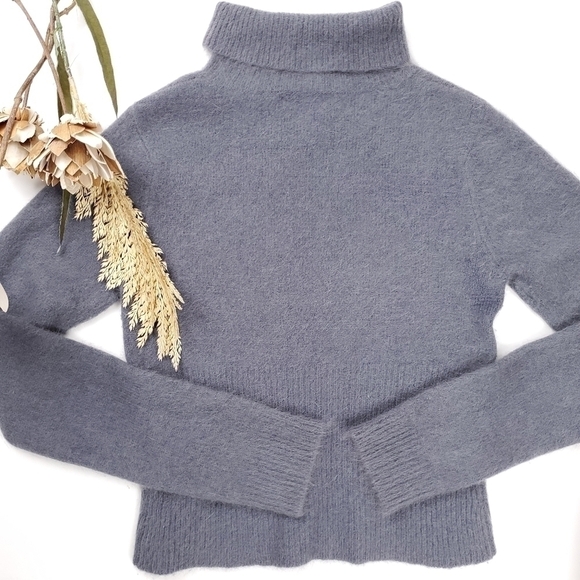 Jou Jou Grey Wool Angora Blend Turtleneck Sweater Womens Med - Picture 9 of 11